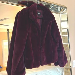 Gorgeous violet furry jacket